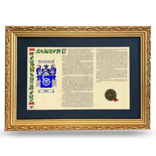 Miller Deluxe Armorial Landscape Framed - Gold