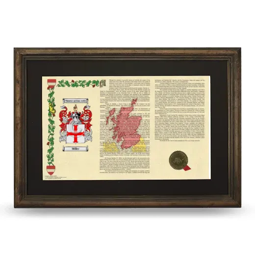 Miller Deluxe Armorial Landscape Framed - Brown