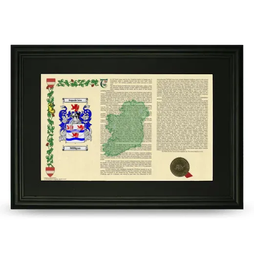 Milligan Deluxe Armorial Landscape Framed- Black