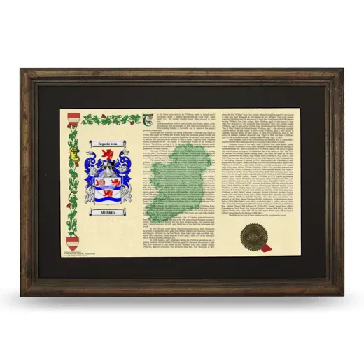 Millikin Deluxe Armorial Landscape Framed - Brown