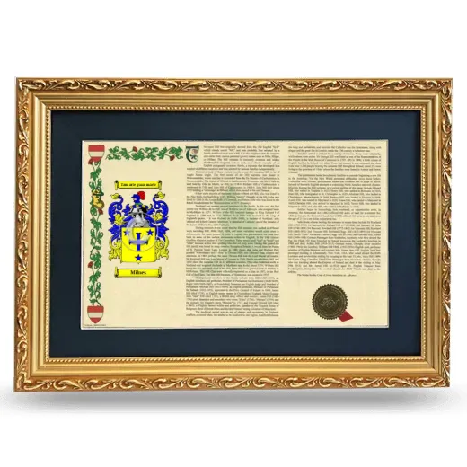 Milnes Deluxe Armorial Landscape Framed - Gold