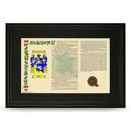 Milot Deluxe Armorial Landscape Framed- Black