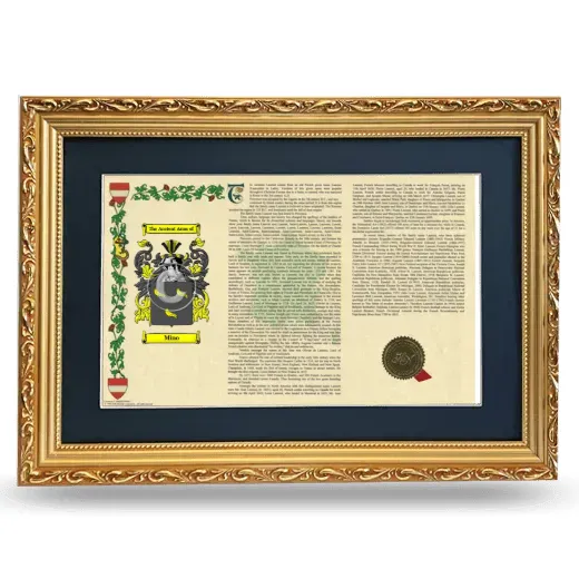 Mino Deluxe Armorial Landscape Framed - Gold