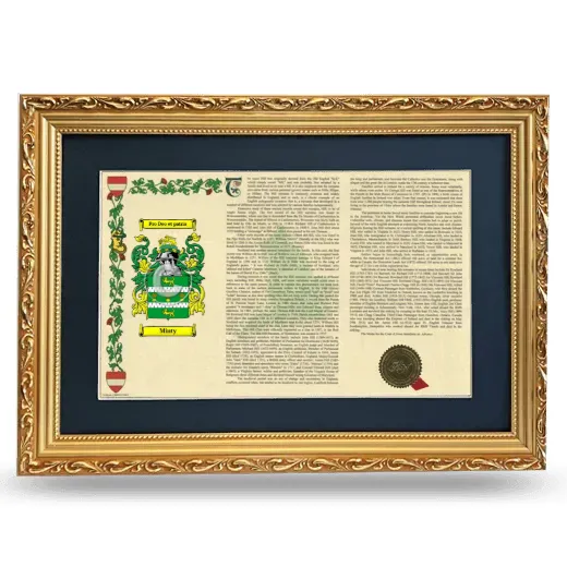 Minty Deluxe Armorial Landscape Framed - Gold