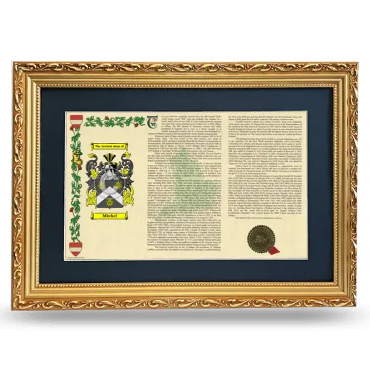 Mitchel Deluxe Armorial Landscape Framed - Gold