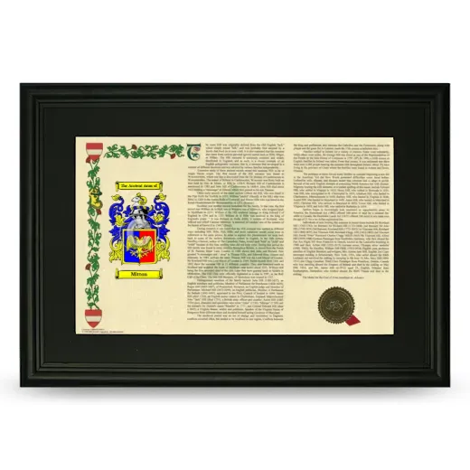Mitton Deluxe Armorial Landscape Framed- Black