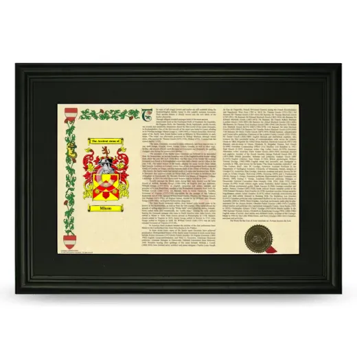 Mixon Deluxe Armorial Landscape Framed- Black