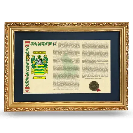 Moldon Deluxe Armorial Landscape Framed - Gold