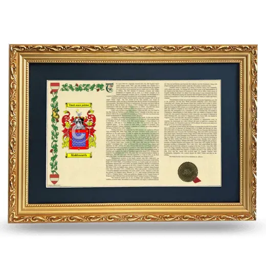 Moldsworth Deluxe Armorial Landscape Framed - Gold