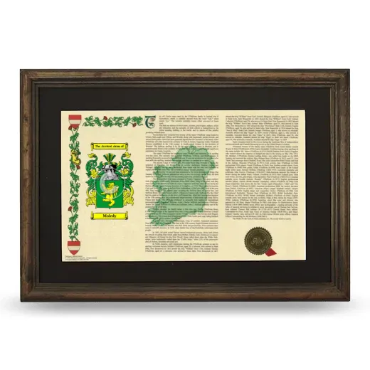 Moledy Deluxe Armorial Landscape Framed - Brown