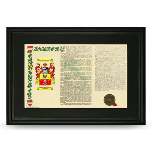 Molinelli Deluxe Armorial Landscape Framed- Black