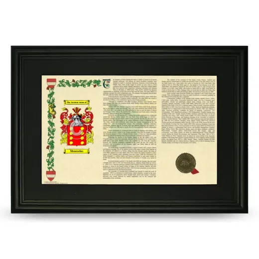Moncadas Deluxe Armorial Landscape Framed- Black