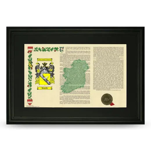 Monelly Deluxe Armorial Landscape Framed- Black