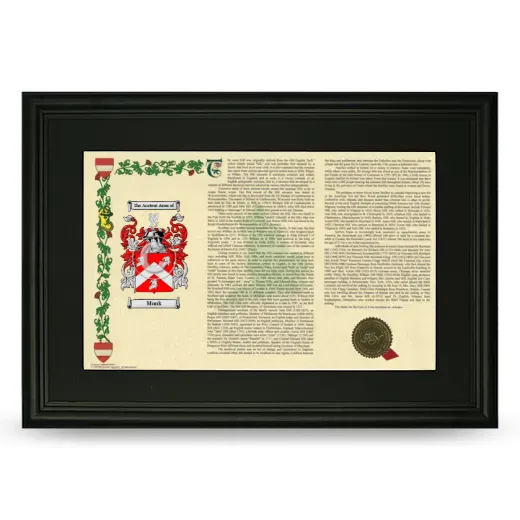 Monk Deluxe Armorial Landscape Framed- Black
