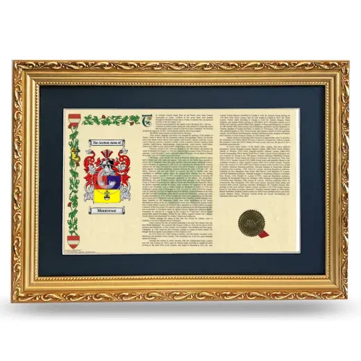 Montresor Deluxe Armorial Landscape Framed - Gold