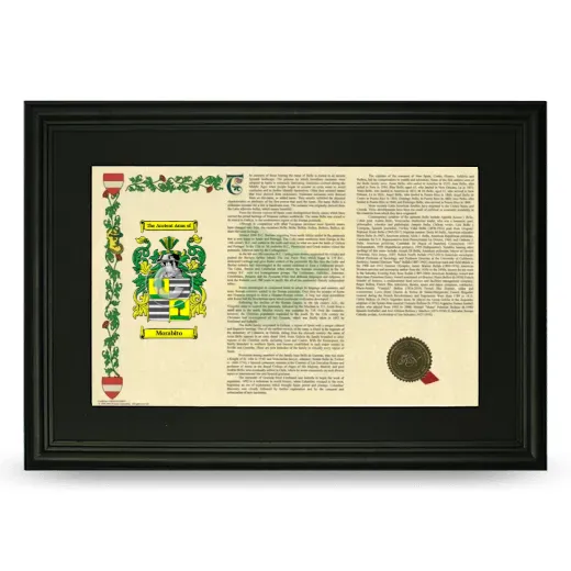 Morabito Deluxe Armorial Landscape Framed- Black
