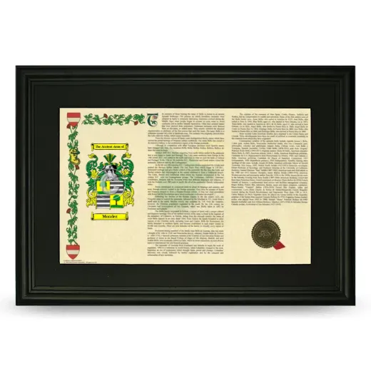 Moralez Deluxe Armorial Landscape Framed- Black