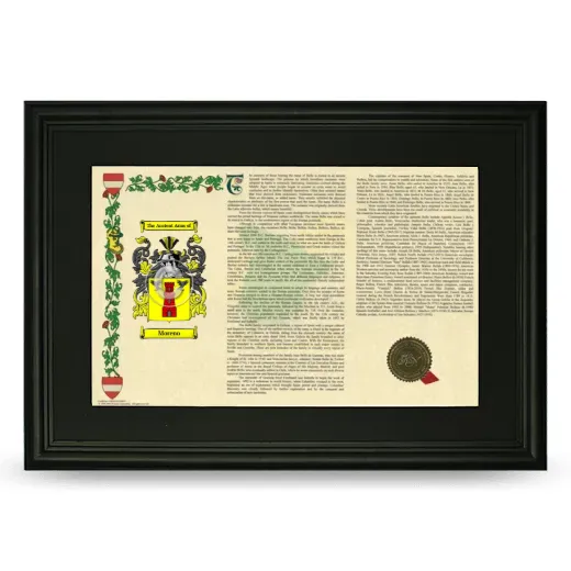 Moreno Deluxe Armorial Landscape Framed- Black