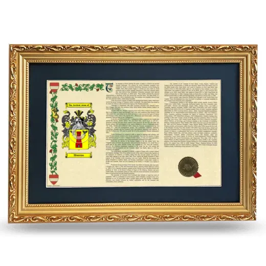 Moreno Deluxe Armorial Landscape Framed - Gold