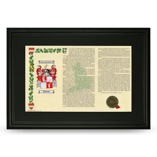Moreton Deluxe Armorial Landscape Framed- Black