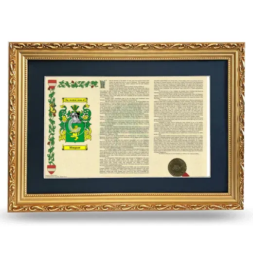Morgant Deluxe Armorial Landscape Framed - Gold