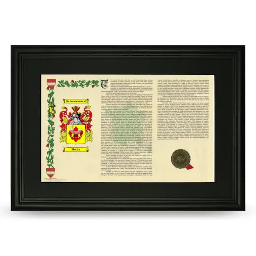Moritz Deluxe Armorial Landscape Framed- Black