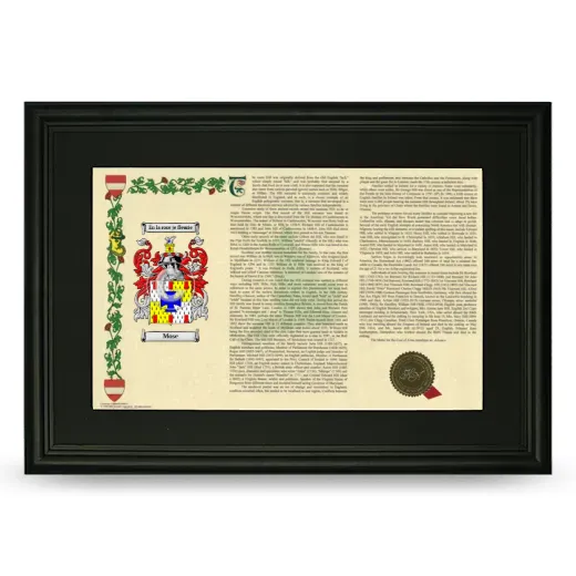 Mose Deluxe Armorial Landscape Framed- Black
