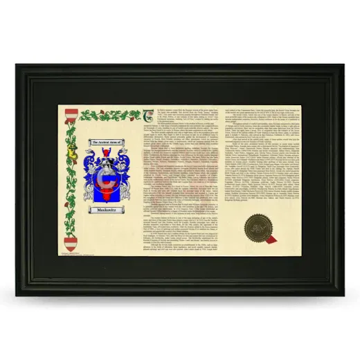 Moskovitz Deluxe Armorial Landscape Framed- Black