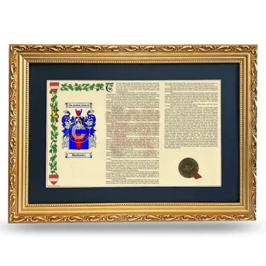 Moskovitz Deluxe Armorial Landscape Framed - Gold