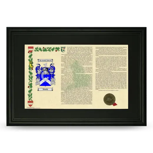 Moudy Deluxe Armorial Landscape Framed- Black