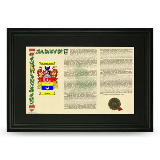 Moxon Deluxe Armorial Landscape Framed- Black