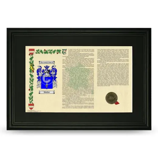 Mucher Deluxe Armorial Landscape Framed- Black