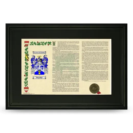 Mugridge Deluxe Armorial Landscape Framed- Black