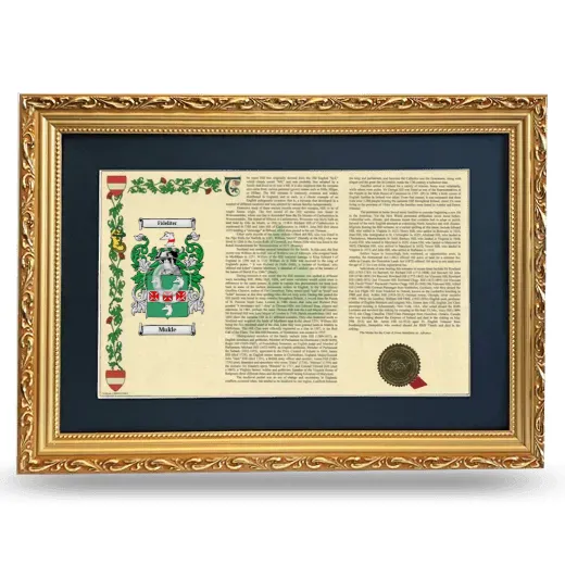 Mukle Deluxe Armorial Landscape Framed - Gold