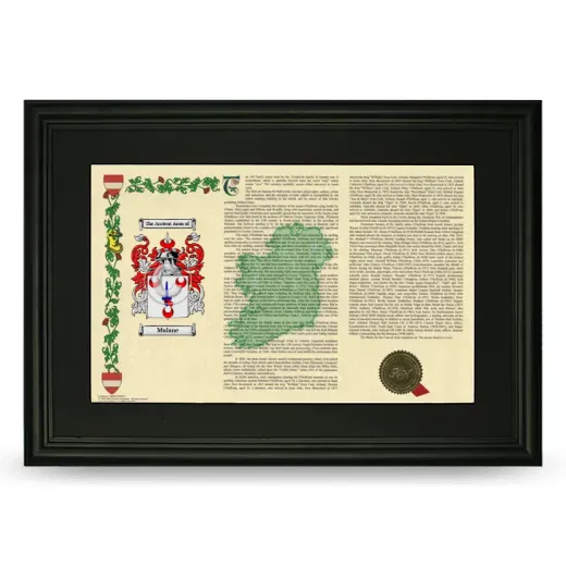 Mulane Deluxe Armorial Landscape Framed- Black