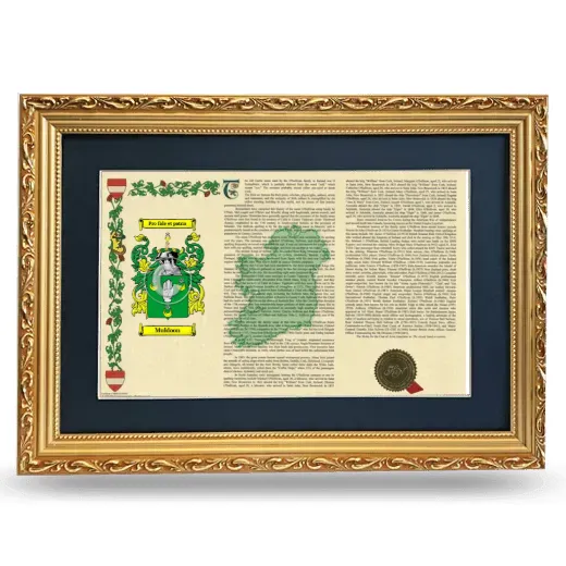 Muldoon Deluxe Armorial Landscape Framed - Gold