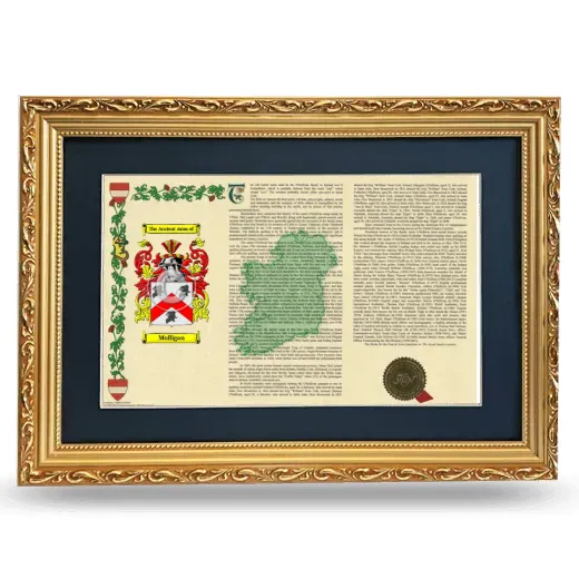 Mulligan Deluxe Armorial Landscape Framed - Gold