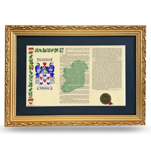 Mullinahone Deluxe Armorial Landscape Framed - Gold