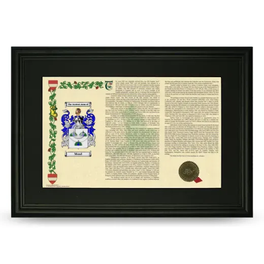Mund Deluxe Armorial Landscape Framed- Black