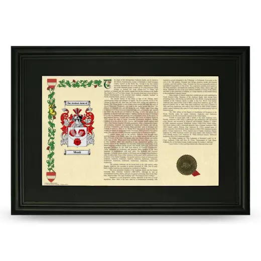 Munk Deluxe Armorial Landscape Framed- Black