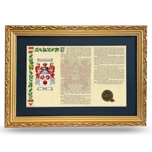 Munk Deluxe Armorial Landscape Framed - Gold
