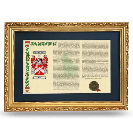 Munk Deluxe Armorial Landscape Framed - Gold