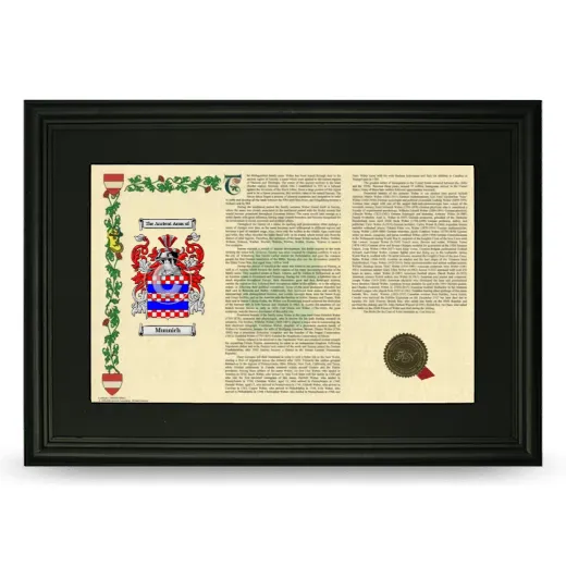 Munnich Deluxe Armorial Landscape Framed- Black