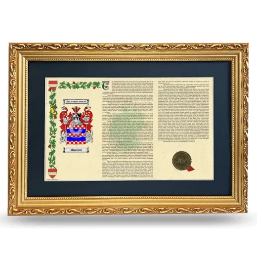 Munnich Deluxe Armorial Landscape Framed - Gold