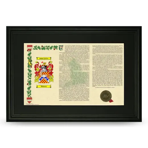 Munsey Deluxe Armorial Landscape Framed- Black