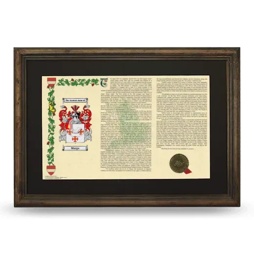 Murga Deluxe Armorial Landscape Framed - Brown