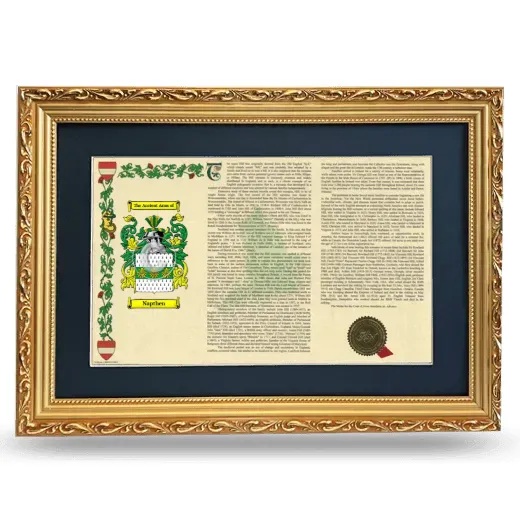 Napthen Deluxe Armorial Landscape Framed - Gold
