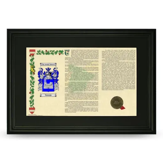 Naranjo Deluxe Armorial Landscape Framed- Black
