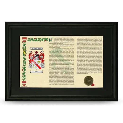Natal Deluxe Armorial Landscape Framed- Black