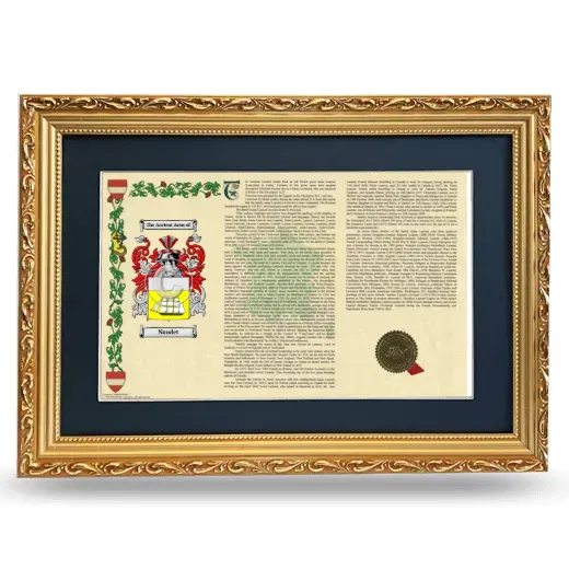 Naudet Deluxe Armorial Landscape Framed - Gold